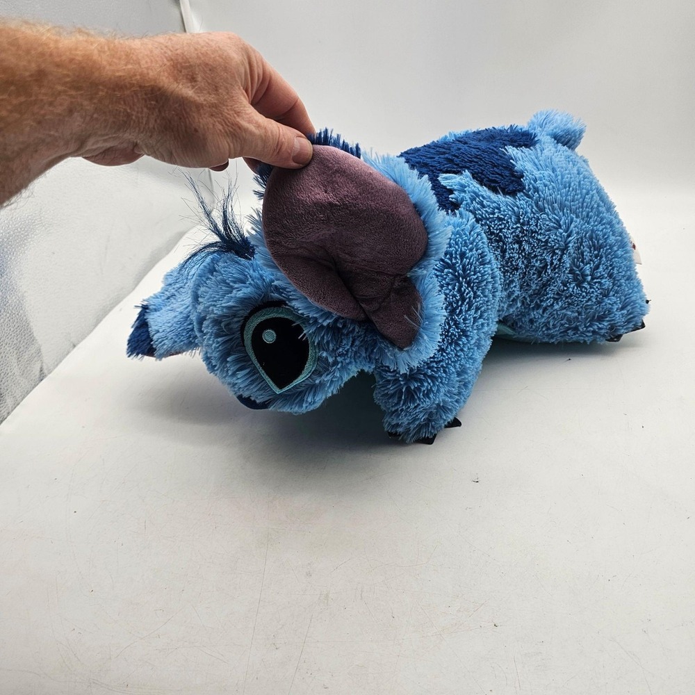 Disney Stitch Pillow Pets Plush Lilo & Stitch Folding Pillow Blue 17"